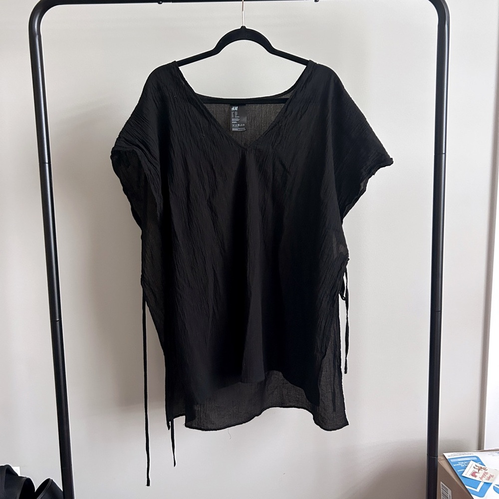 H&M Black V-Neck Women’s Coverup (ties on the sides)